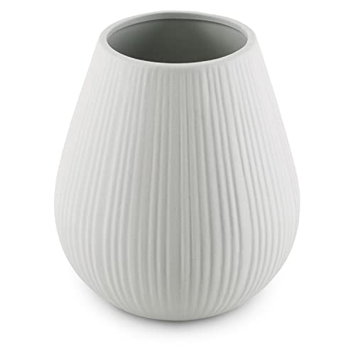 AmeliaHome Ceramic Vase Table Vase Decoration Suez Grey