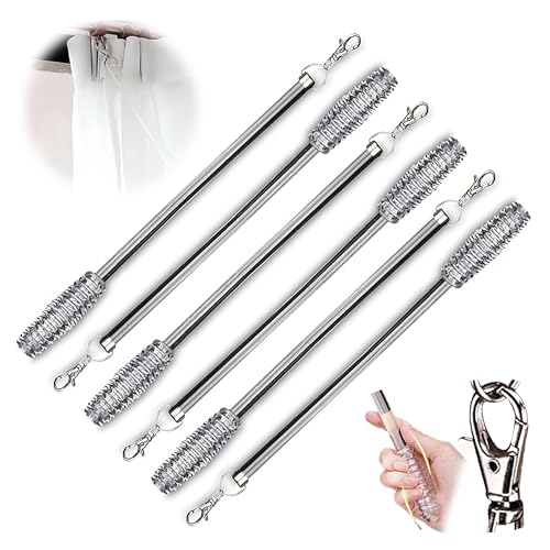 Jos & Haz Drapery Pull Rod 36(6 Pack)- Acrylic Curtain Pull Rod Wand for Opening and Closing Curtains, Versatile Drapery Wand Invisible, Curtain Wands for Grommet Drapes