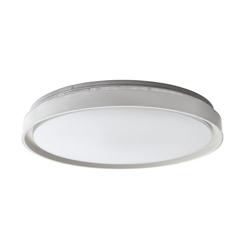 Eglo LED Ceiling lamp Iscuande, dimmable with Remote, Metal and Plastic in White, Warm to Cool White, Ø 49 cm