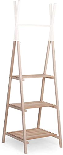Childhome, Child's Bedroom Wardrobe Storage Teepee Shaped Beech Wood 197 x 60 cm Natural White