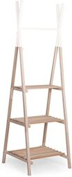 Childhome, Child's Bedroom Wardrobe Storage Teepee Shaped Beech Wood 197 x 60 cm Natural White
