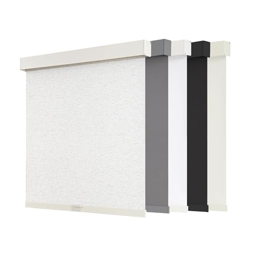 "AOSKY Blackout Roller Shades Cordless Blinds for Windows, Free-Stop Shades with Valance, Thermal Insulated Fabric, UV Protection, Blinds for Home and Office (22.5"" W x 72"" H, Linen Beige"