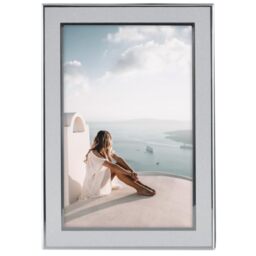 Hama Picture Frame 13 x 18 cm (Photo Frame, Portrait Frame, Portrait Format, Landscape Format, for Hanging, Standing, Hanging, Stand, Velvet, Picture Size 13 x 18 cm) Silver