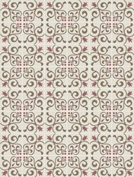 Laroom Children's Vinyl Rug Toscana Design, Non Slip, Beige, 100 x 130 cm