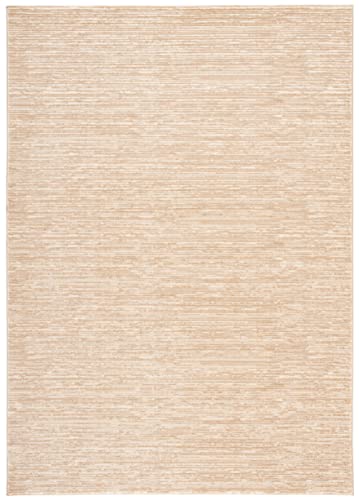Safavieh Modern Rug for Living Room, Dining Room, Bedroom - Vision Collection, Short Pile, in Beige, 66 X 244 cm