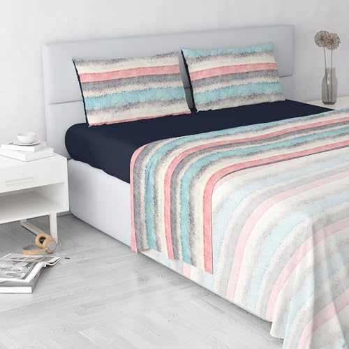 Fashion Microfibre Duvet Cover Set, Made in Italy, Sarah, Double
