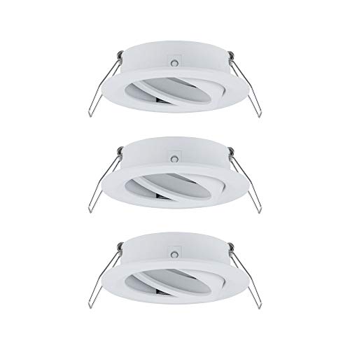Paulmann 92486 Choose recessed luminaire spot swivelling max. 3x10 watt recessed Ceiling Spotlight White matt recessed lamp Aluminium