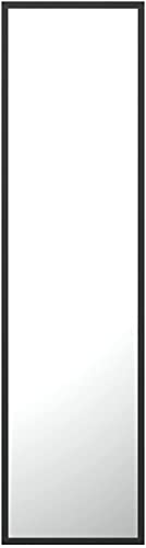 GOLD&CHROME UNIQUE DESIGN Large Rectangular Wall Mirror with Powder-Coated Aluminium Frame Full Length Wall Decorations Modern Black 120 x 60 cm 2 cm Deep