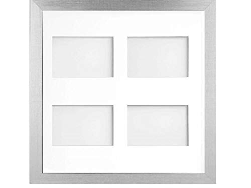 Frame Company Simpson Silver Multi Aperture Photo Frame, 40x40cm for 6x4 inch (x4)