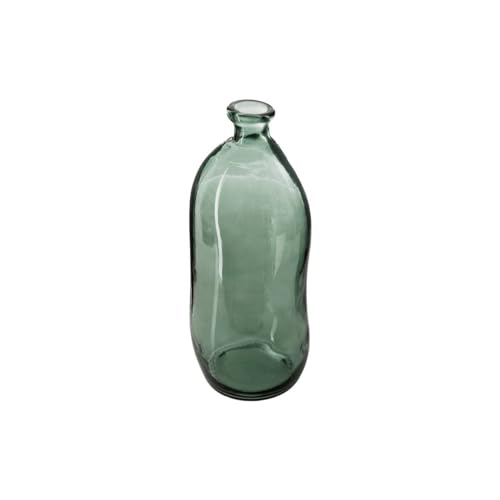 Atmosphera Recycled Glass Bottle Vase Height 35 cm Khaki Green