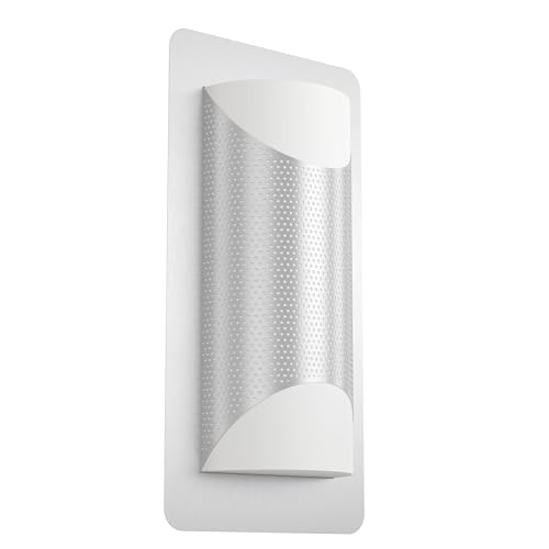 EGLO Cistierna 1 Outdoor Wall Light, 2-Bulb Outdoor Light, Modern, Stainless Steel and Plastic Wall Light in White, Outdoor Lamp with E27 Socket, IP44