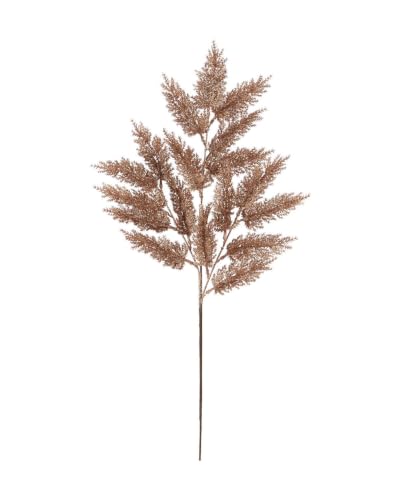 Rose Gold Large Glitter Tip Christmas Tree Spray, 63cm Pick - Rose gold glitter tip spray, 63cm Christmas tree pick for wreaths, garlands and festive arrangements
