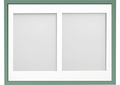 Frame Company Drayton Multi Aperture Photo Frame, Green, 16x12 for 9x7 inch (x2)