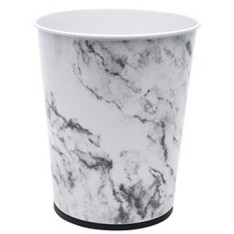 Bath Bliss Trash Can-5-Liter Wastebasket Perfect for Bathroom, Bedroom, Office, Small Space Living 11 Inches Stainless Steel, Size, Marble