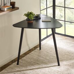 Julian Bowen Athena Black Triangular Dining Table - H75xW80xD90.5cm