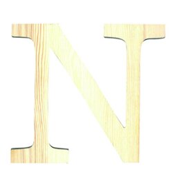 Artemio 11.5 cm Wooden Letter N in Upper Case, Beige