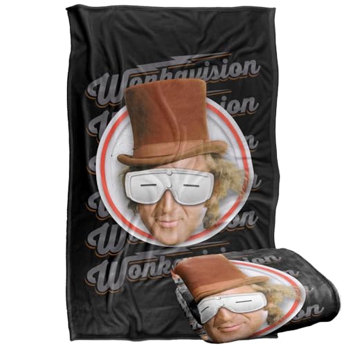 "LOGOVISION Kids Willy Wonka and The Chocolate Factory Wonkavision Silky Touch Super Soft Throw Blanket 36""x58"""