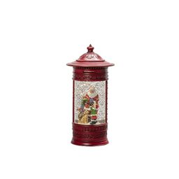 Konstsmide Christmas Decorations LED Snow Globe Post Box Santa Claus/Indoor, 5 Hour Timer/Battery Operated: 3xAA 1.5V (excl.)/Water Filled Christmas Lantern 1 Warm White Diodes