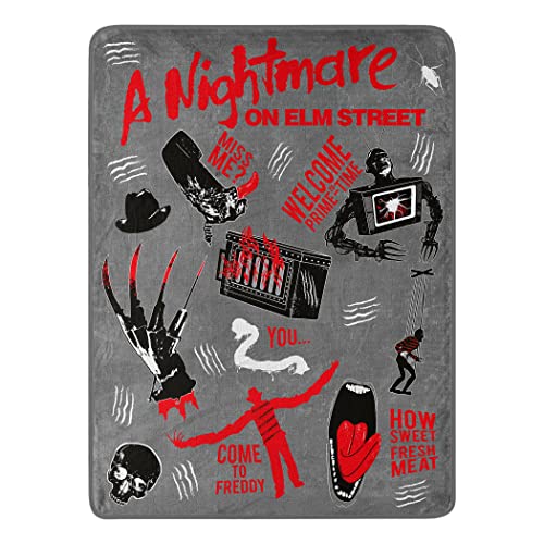 "Northwest Nightmare on Elm Street Micro Raschel Throw Blanket, 46"" x 60"", Come to Freddy"
