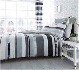 Gaveno Cavailia Luxurious CHESTER STRIPE Bed Set with Duvet Cover and Pillow Cases, Polyester-Cotton, Mono, King