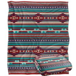 Jq Licensing - James Piazza Southwest Turquoise Pattern Silky Touch Super Soft Throw Blanket 152 X 127 Cm