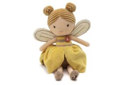 Jollein Soft Toy - Bee Lily - Sweet Plush Bee with Dress - 32cm - Soft Cuddly Toy - For Babies & Children - Hand Washable - Perfect Newborn Gift - Baby Toy