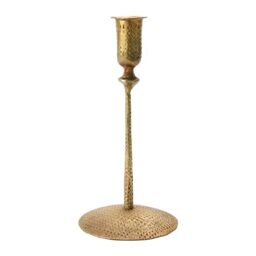 Creative Co-op Hand-Forged Hammered Metal Taper, Antique Brass Finish Candle Holder