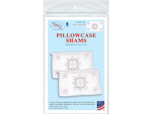 Jack Dempsey Stamped Pillowcase Shams, XX Colonial (Pack of 2)