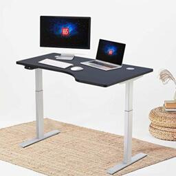Hi5 Height Adjustable Office, Electric, Sit Standing Desk, Computer Workstation, Black&White, 140x83cm