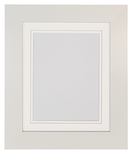 Metro White Photo Picture Poster Frame with Double Ivory Mount 14 x 8 for Image Size 10 x 4 inch