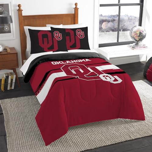 Oklahoma Sooners Comforter Set ??? Sooners Bedding for Dorms, Guest Rooms, RVs, Tailgates & Game Day Decor, Full/Queen