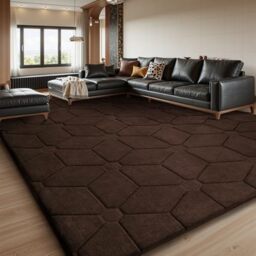 Sour Lemon Rugs Living Room,3D Area Rugs for Bedroom,Extra Large Rugs for living room,Machine Washable Anti Slip Short Pile Rug Carpets Mat for Kids Room Bedroom-Coffee,120x160cm