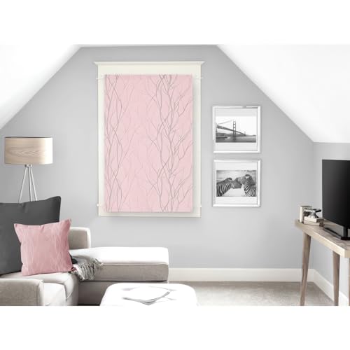 Soleil d'ocre Liana Polyester Half Curtain 60 x 90 cm Pink