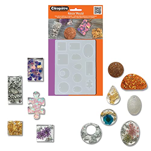 Cl??op??tre Silicone Mould for 12 Pendants, White