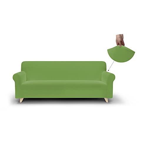 Italian Bed Linen Pi?? Bello bielastic Sofa cover apple green, 3 places, Polyester