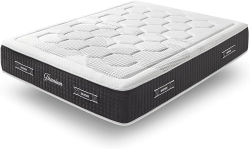 DUPEN Pocket Sprung Mattress, Memory Foam, Titanium Tech, 120 x 190 Cm