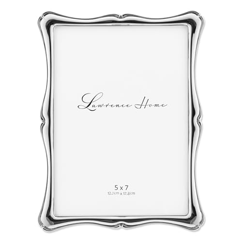 Lawrence Frames 710257 Silver Metal Romance Picture Frame, 5 by 7-Inch, Silver