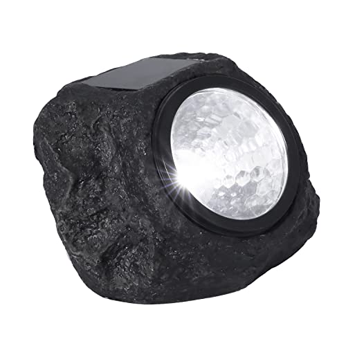 Velamp Solar LED Stone Lamp, Plastic LED Solar Rock Light. Light for Gardens, Terraces, Pathways, Balconies...