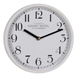 BigBuy Home Wall Clock White Wood Glass 22 x 22 x 4.5 cm