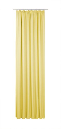 Wirth Curtain with Gathering Tape, Polyester, yellow, 175 x 132 cm
