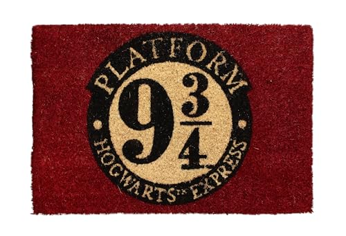 SD toys - Harry Potter Entrance Doormat, Coconut Fibre and Non-Slip Vinyl, Garnet, 60 x 40 cm