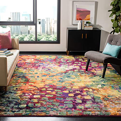 Safavieh Alec Area Rug, Woven Polypropylene Carpet in Pink / Multi, 243 X 335 cm