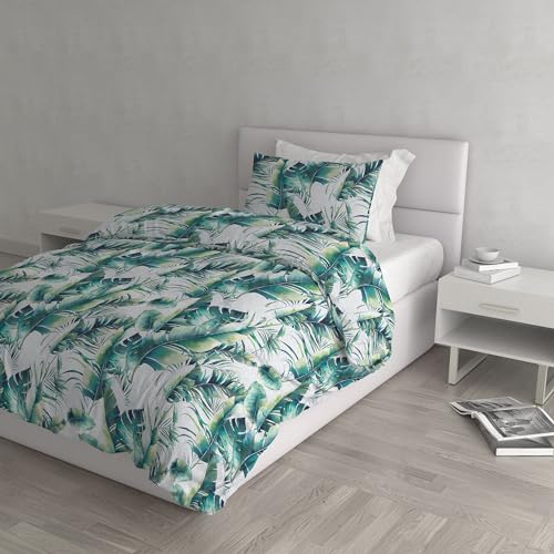 Italian Bed Linen DAFNE Printed Duvet Cover Set, Microfibre, Maui, Single