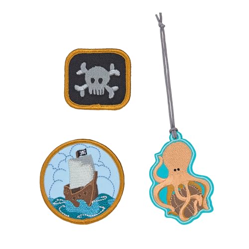 L??SSIG Pendant and Patches Set (3 Pieces) with Press Stud, School Patches Set