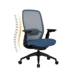 COLAMY Ergonomic Office Chair with Adaptive Recline & Tilt Lock, Mesh Desk Chair with 4D Armrests, Adjustable Lumbar Support, Saddle Seat Cushion, Heavy Duty 136kg Executive Computer Chair