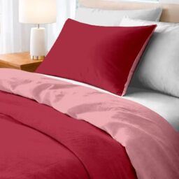Ruggeri, Single Duvet Set, Microfibre, Red Bicolour