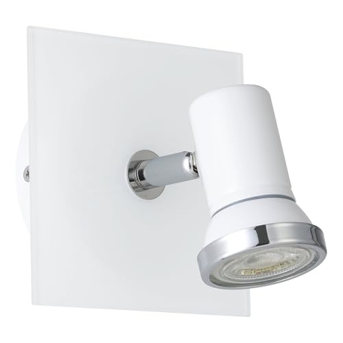 Eglo 9993 Tamara 1 Bathroom Single Spotlight Wall Light in White Steel and Chrome