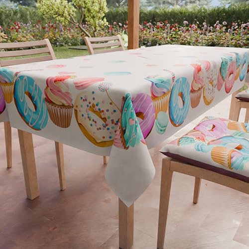 PETTI Artigiani Italiani - Rectangular Tablecloth for Parties and Birthdays for Children Kitchen Table Cover Party Design 03 X6 Seats (140 x 180 cm) 100% Made in Italy