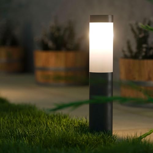 SolarCentre® London DualWhite USB Solar Powered Outdoor Garden Post Light - Anthracite Edition