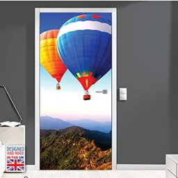 WALPLUS Hot Air Balloon Adventure Wall Stickers, Vinyl, Multi-Colour, 103 x 5.4 x 5.4 cm